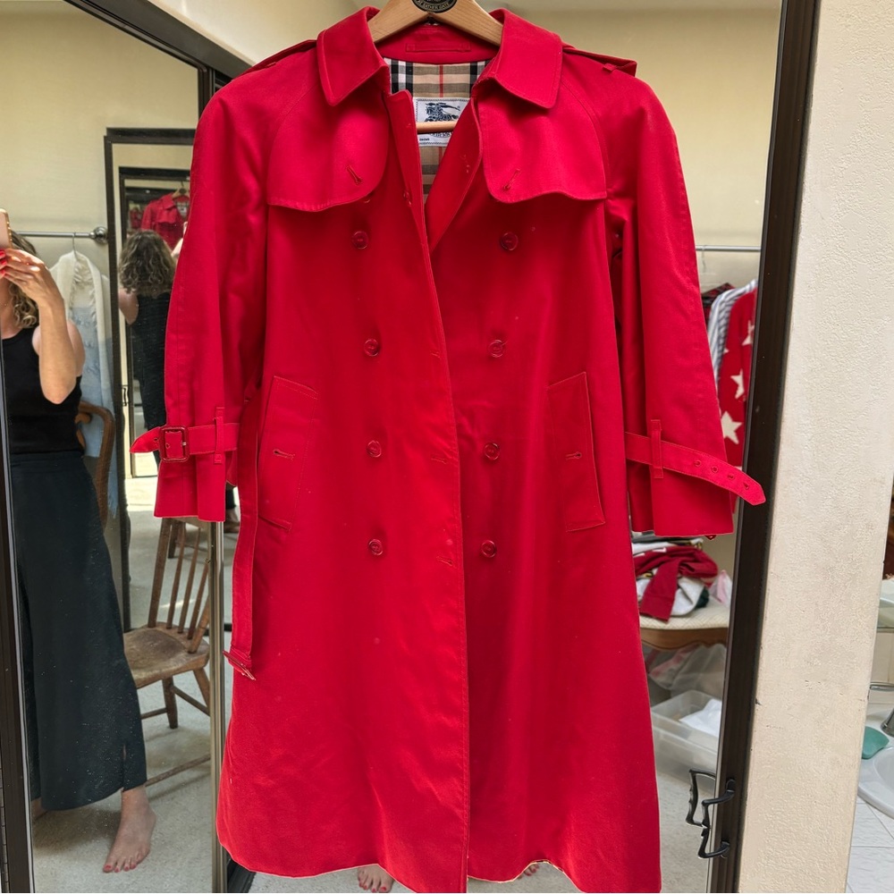 Children’s Red Burberry Trench Coat Age 9/10